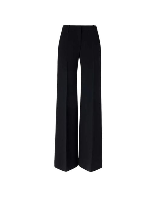 Ermanno Scervino Black Pressed-Crease Tailored Trousers