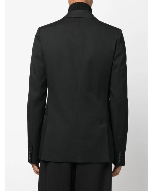 Valentino Garavani Black Single-Breasted Virgin Wool Blazer for men