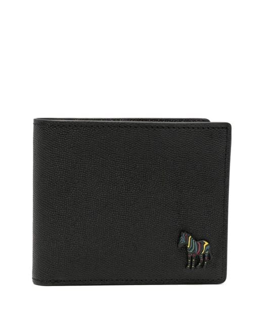 Paul Smith Black Zebra-Patch Grained-Leather Billfold Wallet for men
