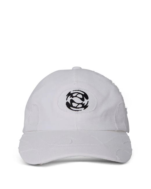 Gorra deshilachada con motivo del logo Rombaut de color Gray