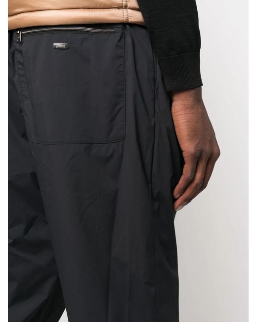 Herno Blue Resort Drawstring-Waist Tapered Trousers for men
