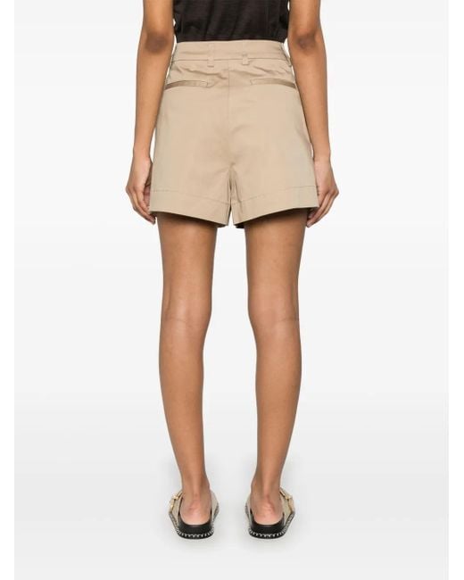 Bermudas De Algodón Thelatest de color Natural