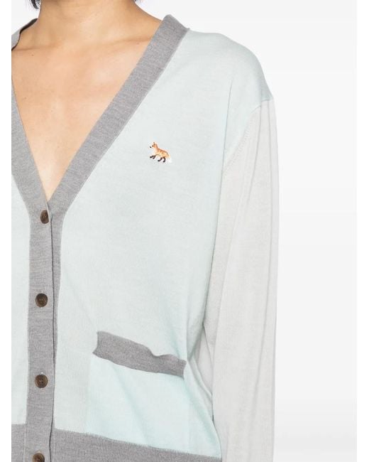 Maison Kitsuné Vest Met Colourblocking in het Gray