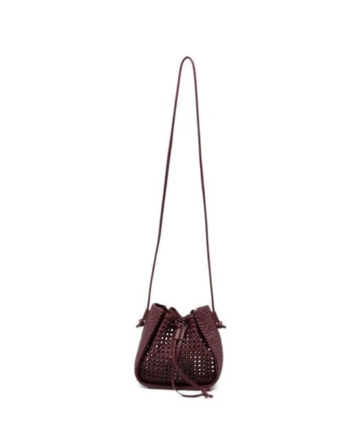 Forte_forte Red Woven Leather Shoulder Bag