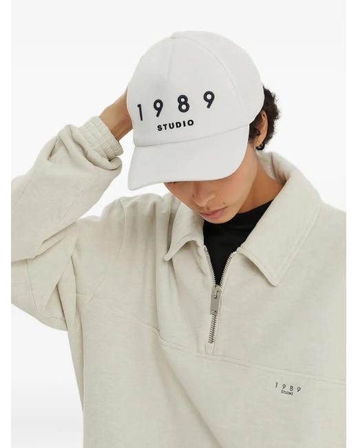 1989 STUDIO White Cotton Baseball Cap