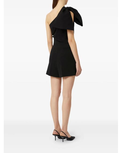 Max Mara Black One-Shoulder Playsuit