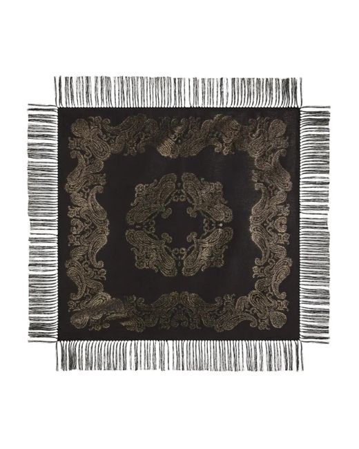Bufanda Con Flecos Etro de color Black