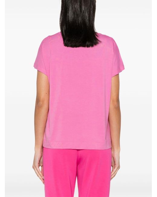 Liu Jo Pink Crystal-embellished T-shirt