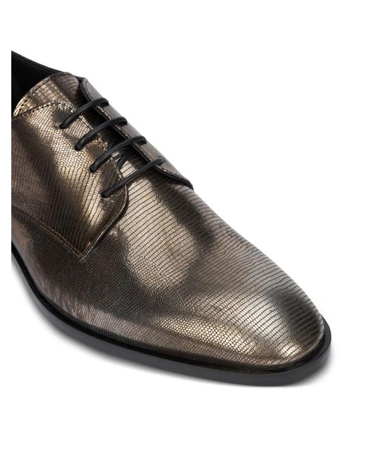 Roberto Cavalli Brown Metallic Derby Shoes for men
