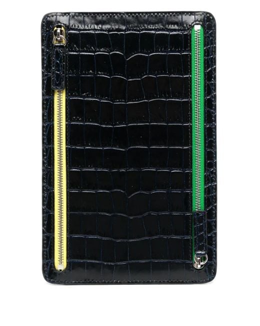 Smythson Black Multi-Zip Case