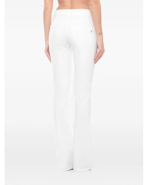 Dondup White Bootcut Jeans