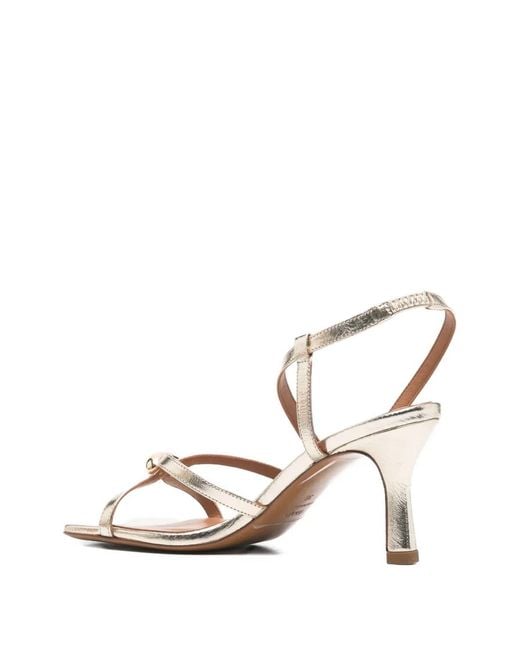 Maje White Metallic Multi-Strap Sandals