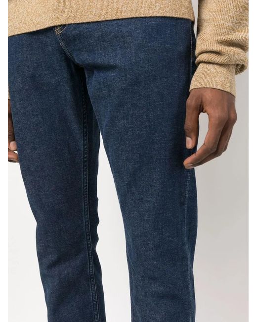 Calvin Klein Blue Mid-Rise Slim-Fit Jeans for men