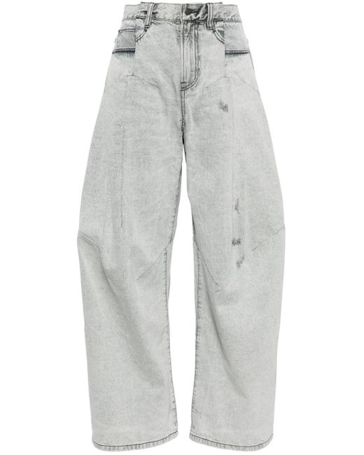 JNBY Gray Wide-leg Cotton Jeans