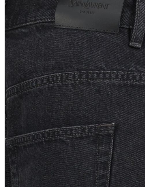 Saint Laurent フレイド ショートパンツ Black