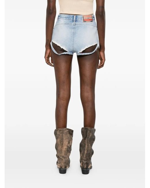 DIESEL Blue Denim Cotton Shorts