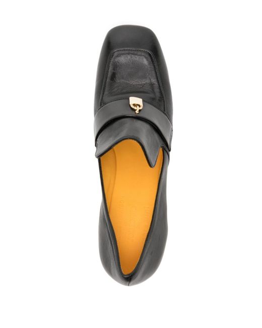 Zapatos Lock con tacón de 70 mm Madison Maison de color Black
