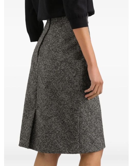 Dolce & Gabbana ヘリンボーン ペンシルスカート Gray