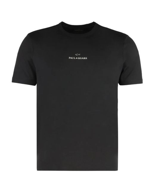 Paul & Shark Black Cotton T-Shirt for men