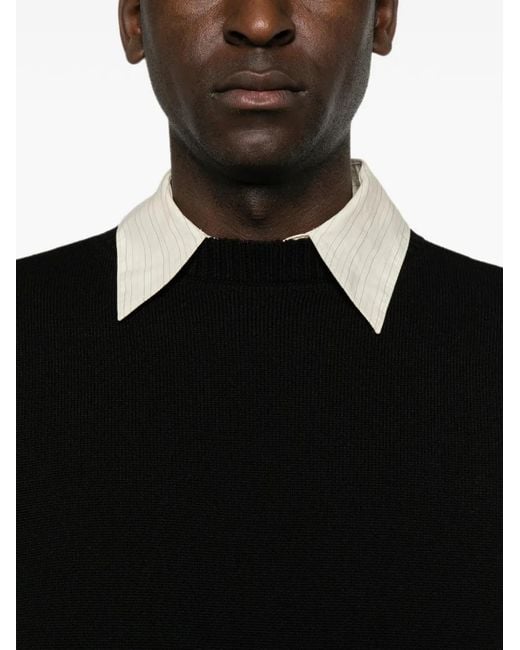 Lemaire Black Long-Sleeve Sweater for men