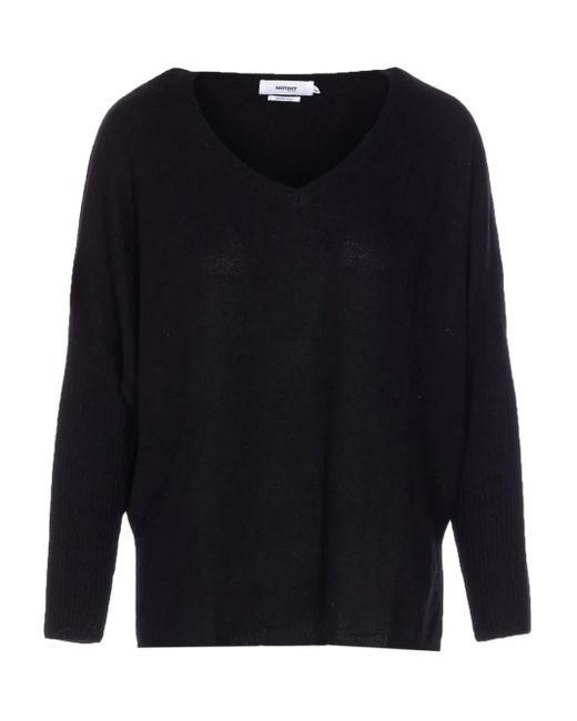 Jersey con cuello en V Not Shy de color Blue