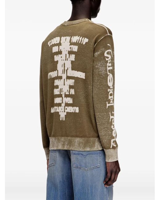 DIESEL Green K-Yorki Sweater for men
