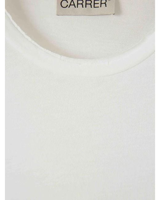 Carrera White Doria Double-Layer Organic Cotton T-Shirt for men