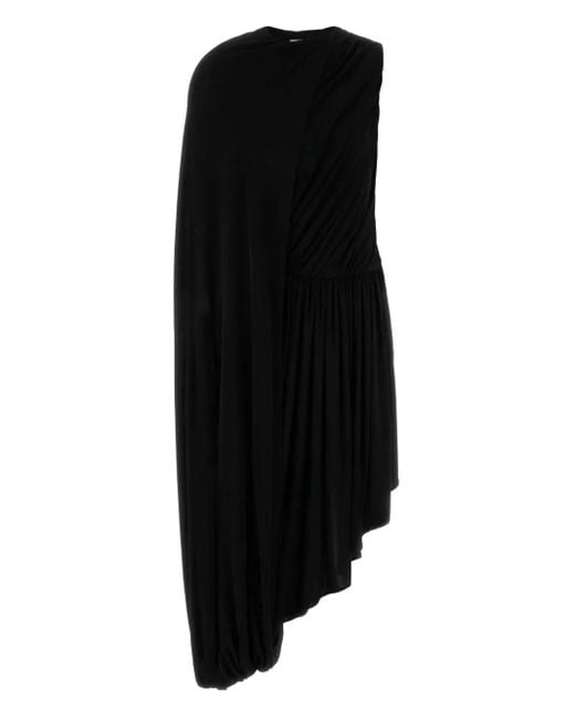 Co. Black Draped Asymmetric Dress