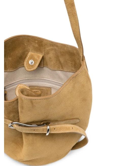 Liffner Metallic Belted Bucket Bag