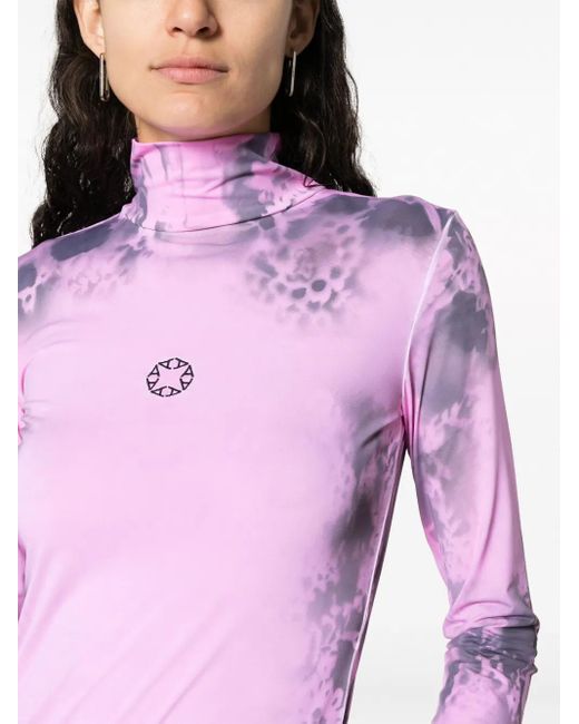 1017 ALYX 9SM Pink Graphic-Print High-Neck T-Shirt