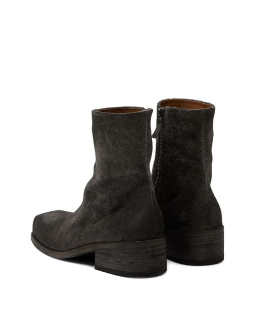 Marsèll Black Casello Square-Toe Ankle Boots for men