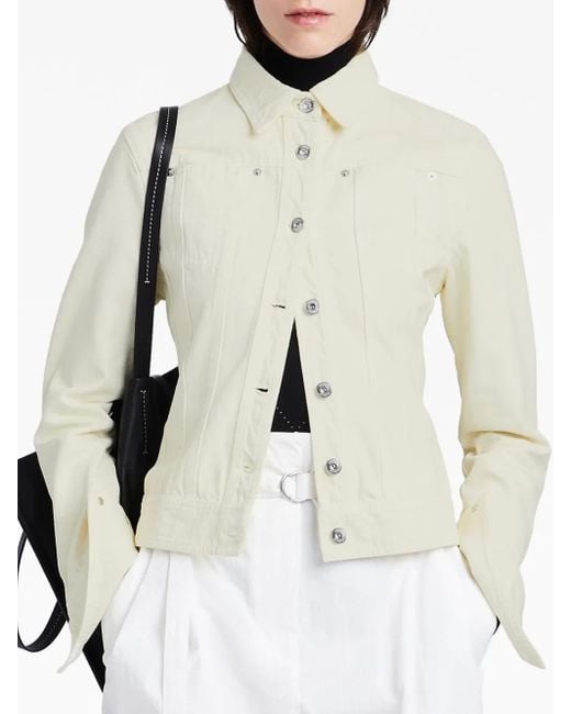 Proenza Schouler White Buttoned Panelled Denim Jacket