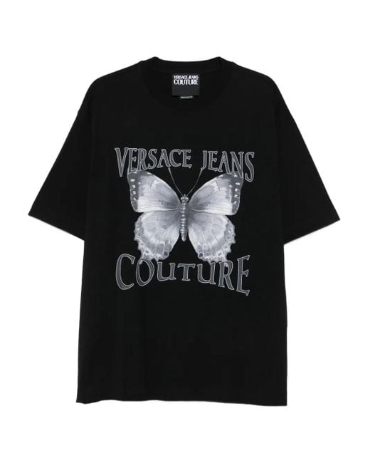 メンズ Versace Jeans Couture プリント Tシャツ Black