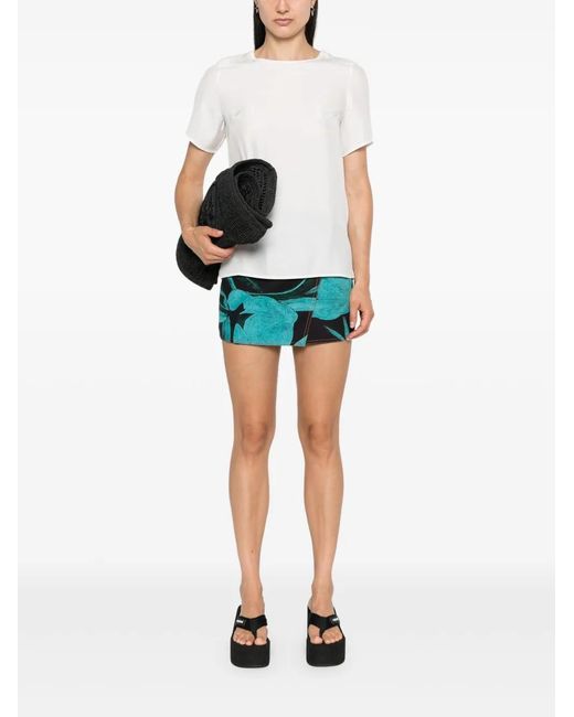 P.A.R.O.S.H. White Sofia Silk Blouse