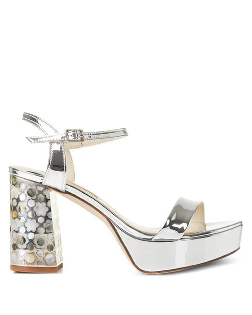 freya rose Metallic Glory Platform-Heel Sandals
