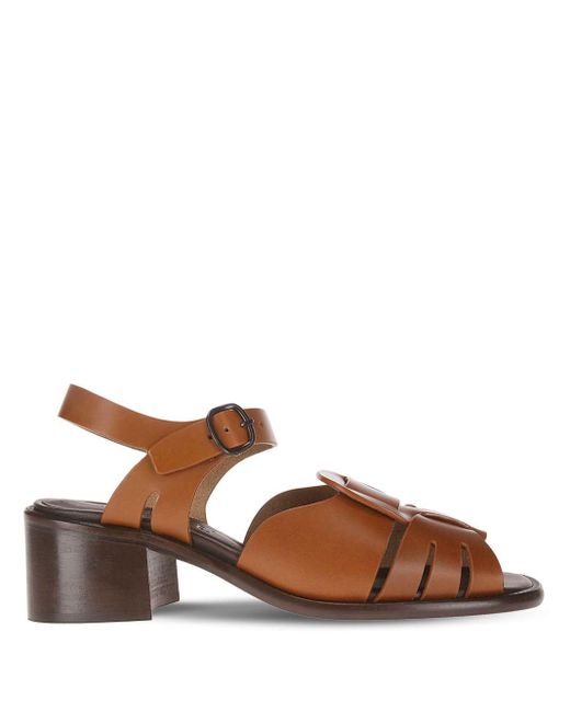 Sandales en cuir 55 mm Hereu en coloris Brown
