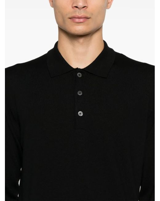 Polo liso Corneliani de hombre de color Black