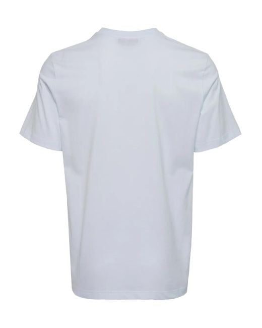 MSGM White Printed T-Shirt for men