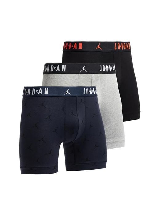 Nike Blue Logo-Waistband Boxers (Set Of Three) for men