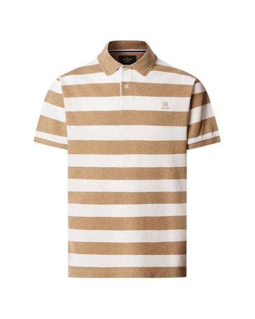 Polo A Righe di Hackett in Natural da Uomo