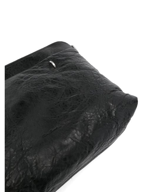 Rick Owens Black Big Adri Zip-Closure Lambskin Tote Bag