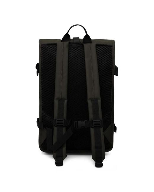 Rains Black Rolltop Backpack