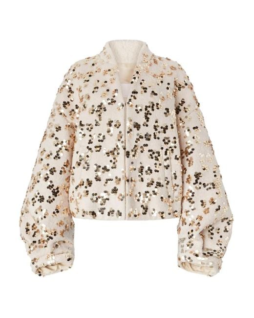 Veste À Ornements De Sequins Genny en coloris Natural