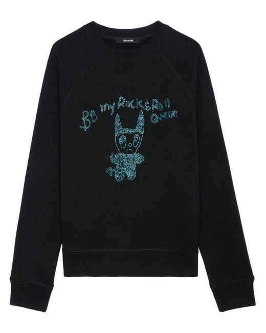 Zadig & Voltaire Black Upper Strass Sweatshirt