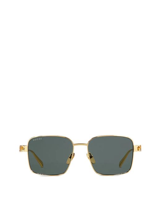 Gucci Green Square-Frame Sunglasses