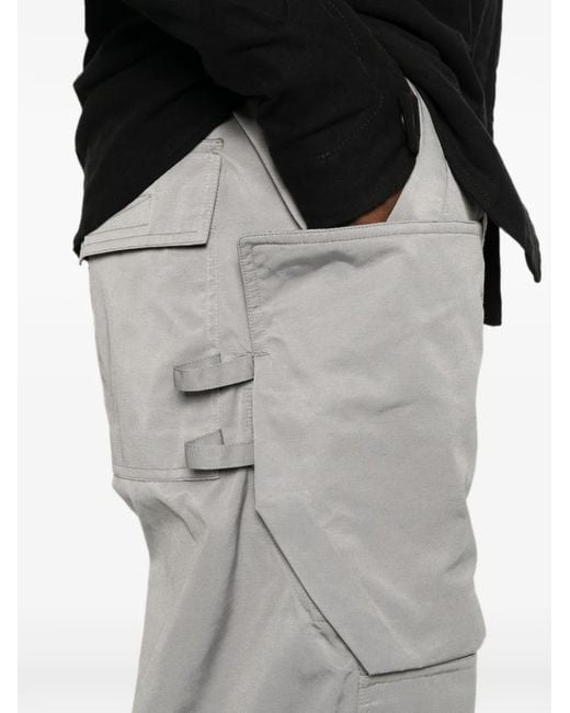 Rick Owens Gray Multi-Pocket Cargo Pants for men