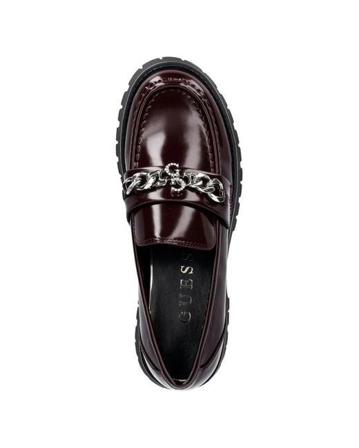 Guess Black Almer Chain Loafers