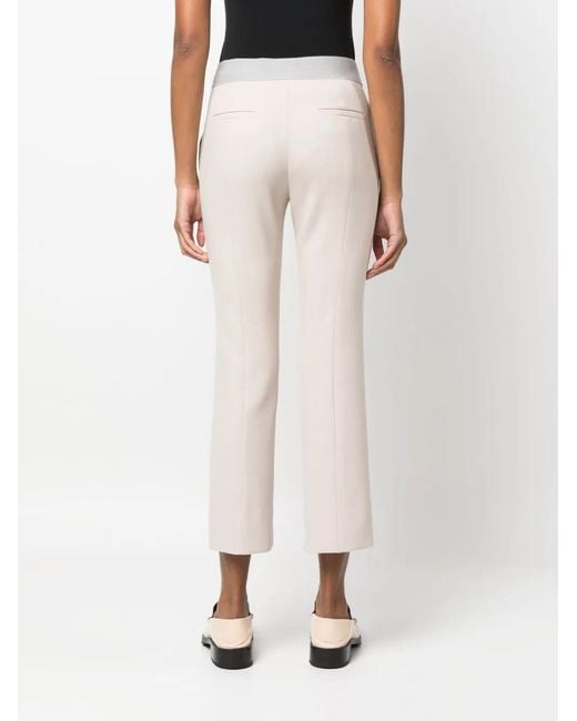 Peserico Pink High-Waist Straight-Leg Trousers