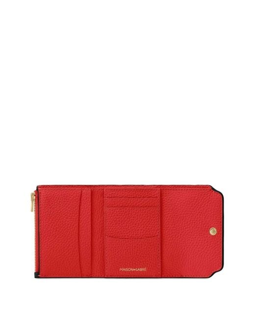 Maison De Sabre Black Leather Trifold Wallet