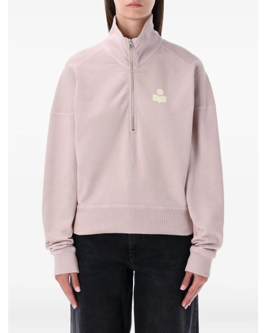 Sweat Ross En Molleton À Col Zippé Isabel Marant en coloris Pink